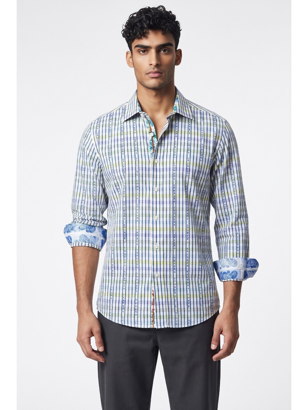**Robert Graham Freshly Laundered Plaid Flip Cuff Shirt – Men’s 3XL**